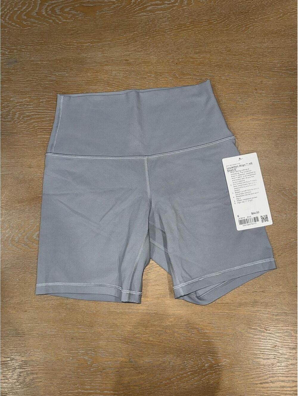 Lululemon Align High-Rise Short 6" Rhino Grey SIZE 6 NWT